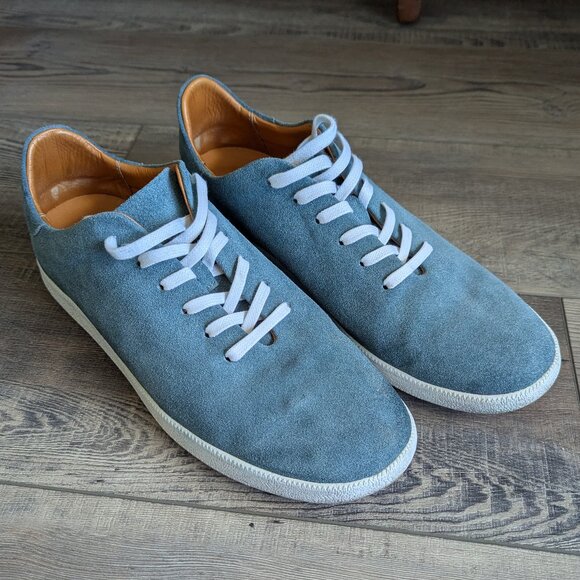 Beckett Simonon Men's Geller Casual Classic Suede Trainer Sneakers Grey Blue 11 - Picture 9 of 9